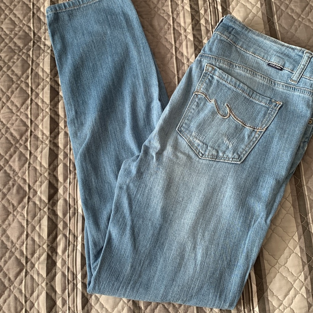 Wax Jean L.A. Straight Leg Jeans with Distressing & Classic Fit EUC - Picture 11 of 11